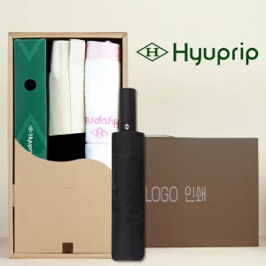 협립 눈꽃타월+협립 3단60 슈퍼 거꾸로 완전자동우산+협립 투톤에코백 세트 | 우산 타올 선물세트 판촉물 제작