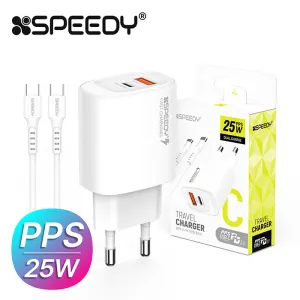 스피디 25W(PD3.0+QC3.0) 2포트 PPS 초고속 분리형 충전기(CtC 1.2M 25W 케이블)(31) | 핸드폰 충전기 판촉물 제작