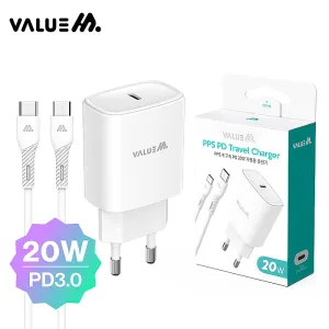밸류엠 20W(PD3.0) 고속 분리형 충전기 CP 1.2M 25W케이블(06) | 핸드폰 충전기 판촉물 제작
