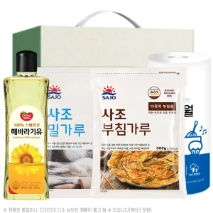 동원해바라기유 사조밀가루500g 부침가루500g 키친타올(4종) | 식품선물세트 판촉물 제작