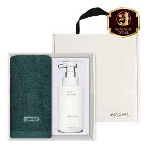 송월 생활공작소 2P 세트 (40수 200g 포인트 타올 1매 + 핸드워시 500ml 1개) | 타올 기타세트 판촉물 제작