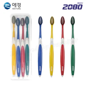 애경2080클린 슬림 미세모 칫솔4p세트 여행용세트 구강용품