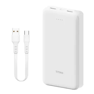 타이탄 슬림듀얼 보조배터리 20000mAh(C타입케이블) | 보조배터리 대용량 20000 판촉물 제작