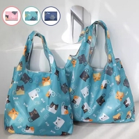 큐티 냥이 접이식 휴대용 리유저블 쇼핑백 에코백 | 패션장바구니 판촉물 제작