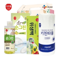 CJ 순그린용기,리필,위생백,키친타올4종세트