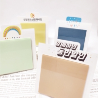 파스텔75*75투명점착메모지/트레싱메모지