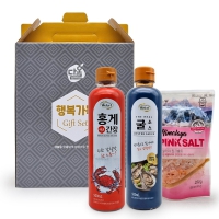 다올 기프트세트 행복11호 (간장 1개+굴소스+핑크소금 파우치 250g)