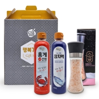 다올 기프트세트 행복12호 (간장 1개+참치액+핑크소금 그라인더 180g)