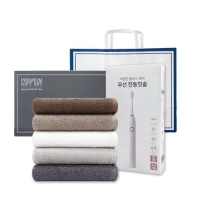송월 프리미엄 선물 세트 (송월 뉴 컬러 무지40 1P + 전동칫솔 1P)