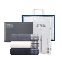 송월 프리미엄 선물 세트 (송월 호텔컬렉션 톤40 1P + 전동칫솔 1P)