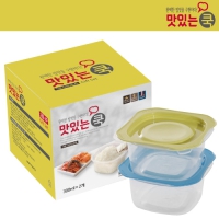 맛있는쿡 집밥 밀폐용기 2종 선물세트