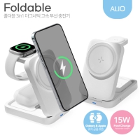 ALIO 폴더블 맥세이프 3in1 15W 고속무선충전기(워치공용충전)