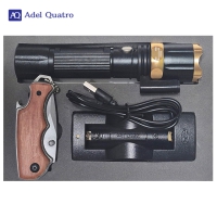 다이얼줌인 레이저포인트 충전후레쉬 + 우드나이프