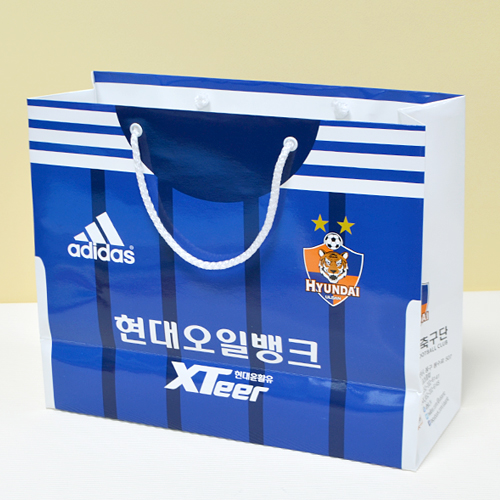 에코백/쇼핑백 종이쇼핑백 종이쇼핑백(PP브레이드끈) 종이쇼핑백_울산현대 (325x125x265mm) 상품 사진
