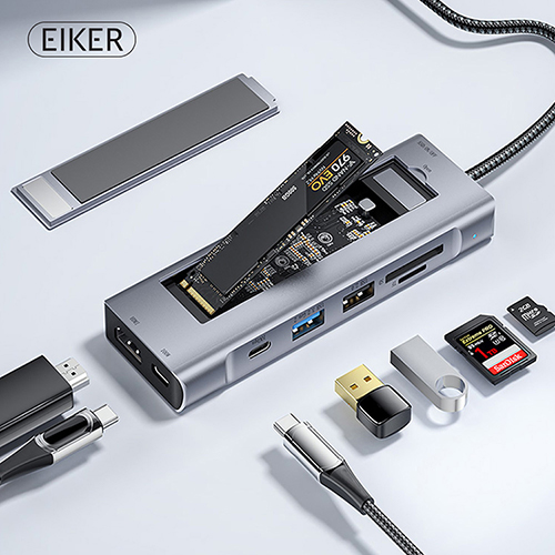 귣庰 /ǰ EIKER EIKER 8in1 cŸ Ƽ USB3.2 HDMI PD M.2 SSD ̽ ǰ 