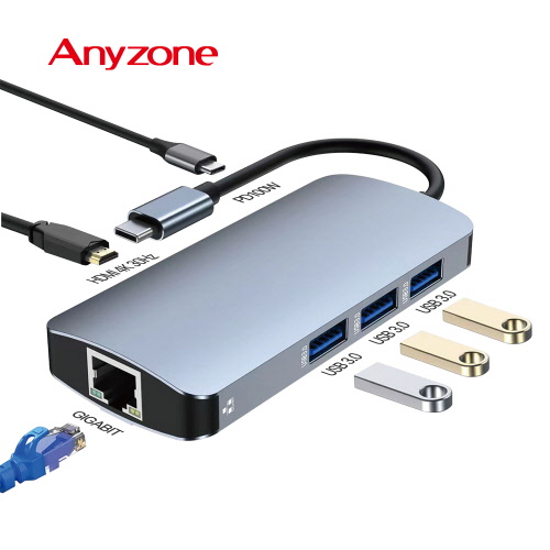 �ִ��� USB-C 3.0 4K, 30HZ 6��Ʈ ��Ƽ ��� ANY-HUB7