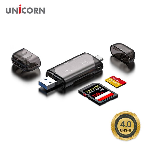 ��ǻ�Ϳ�ǰ ��ǻ�Ϳ�ǰ ���� ī�帮���� [������] 4in1 UHS-II ���� SD/TF 4.0 �ʰ��� ��Ƽī�帮���� A/CŸ�� XC-4000M (75mm x 27mm x 12mm / 20g) ��ǰ ����